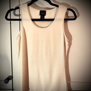 Tailor Stretch Rayon Knit Tank Top Creamy Yellow; Women's size US S (fits 4-6)